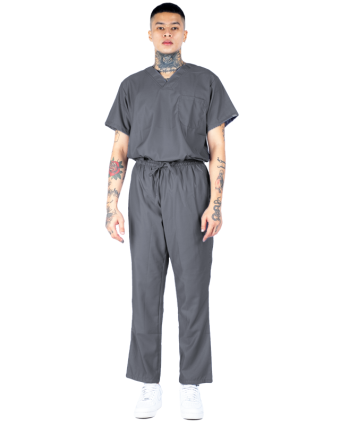 Dark Steel Short Sleeve Basic Scrubs