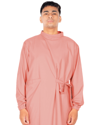 Coral Back Button Ellie Gown