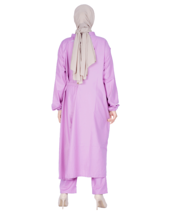 Lilac Back Button Ellie Gown