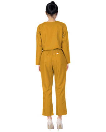 Mustard Long Sleeve Basic Scrubs